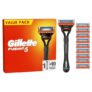 Gillette Fusion5 Men’s Razor + 10 Razor Blade Refills with Precision Trimmer, 5 Anti-Friction Razor Blades