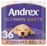 Andrex Ultimate Quilts Toilet Tissue 36 Standard Rolls, Air Pocket Technology for Soft, Thick Sheets (Previously Andrex Supreme Quilts) – 36 Toilet Rolls